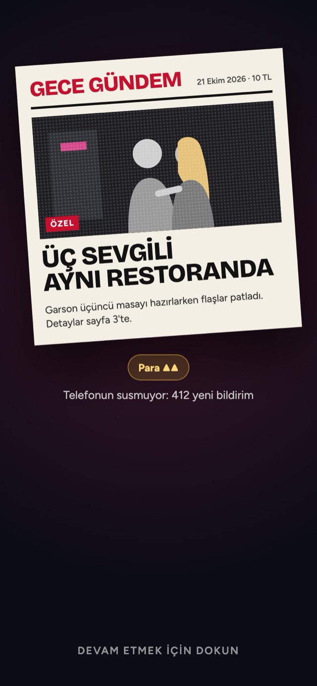 Gece Gündem manşeti